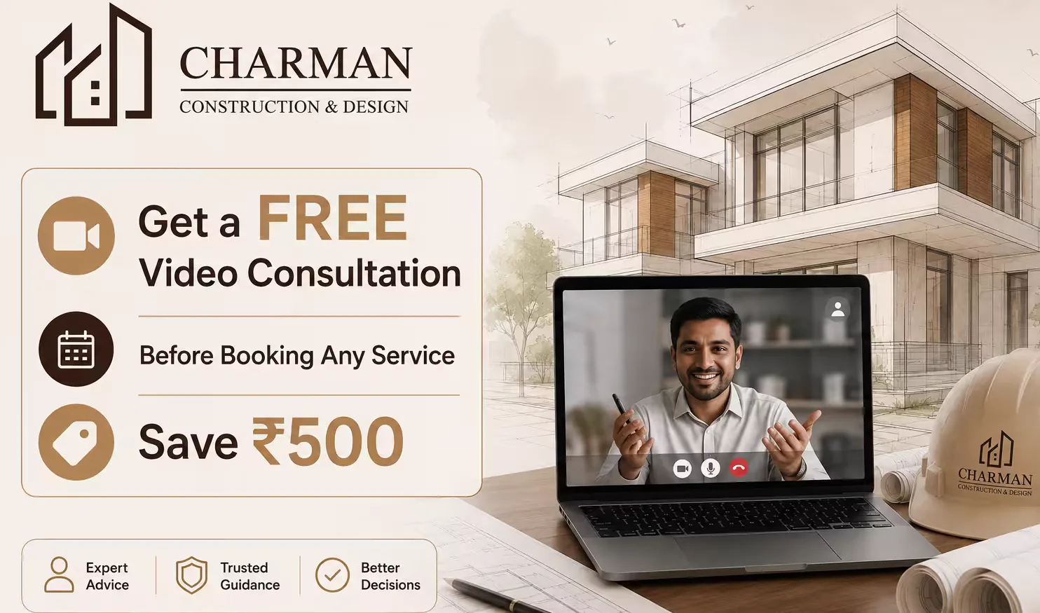 Charman Construction promotional banner